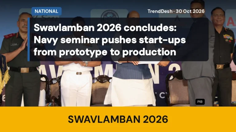 Swavlamban 2026 concludes: Navy seminar pushes start-ups from prototype to production