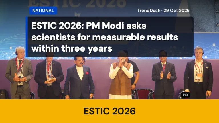 ESTIC 2026: PM Modi asks scientists for measurable results within three years