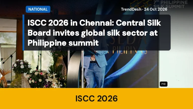 ISCC 2026 in Chennai: Central Silk Board invites global silk sector at Philippine summit
