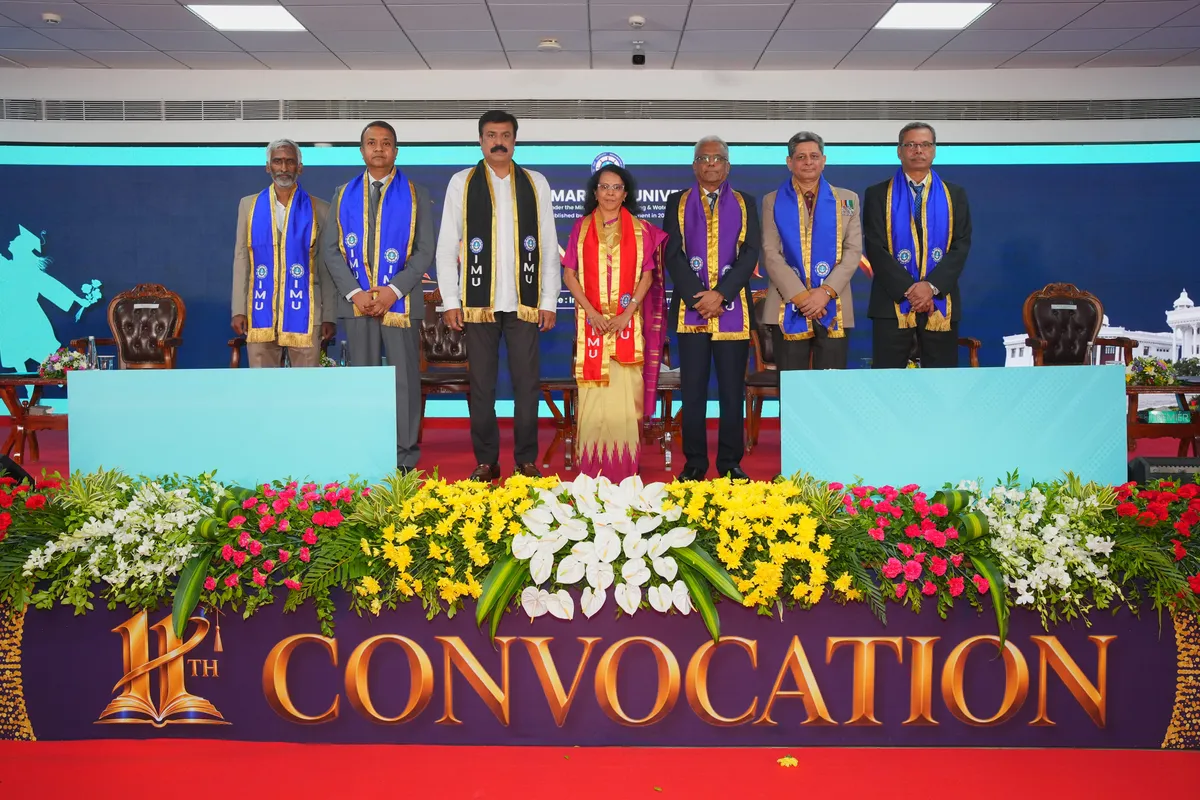 A scene from the convocation ceremony at IMU headquarters