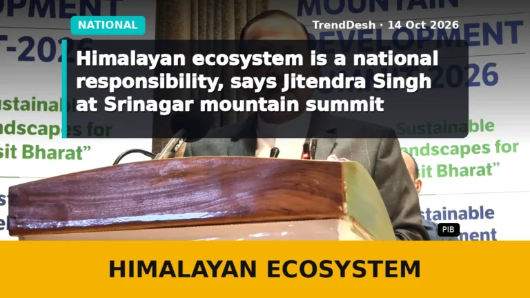 Himalayan ecosystem is a national responsibility, says Jitendra Singh at Srinagar mountain summit