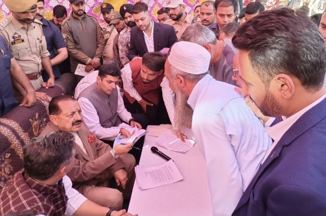 the event seating and officials at Basantgarh, Udhampur