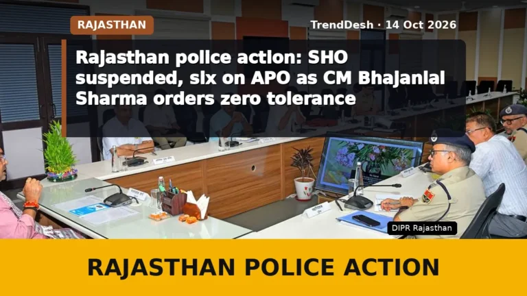 Rajasthan police action: SHO suspended, six on APO as CM Bhajanlal Sharma orders zero tolerance