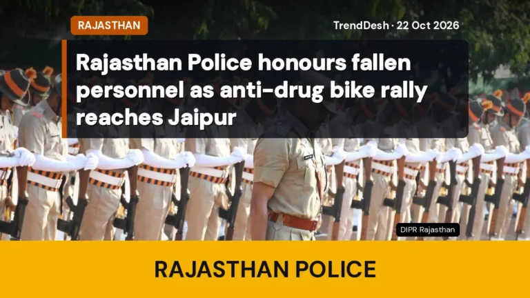 Rajasthan Police honours fallen personnel as anti-drug bike rally reaches Jaipur