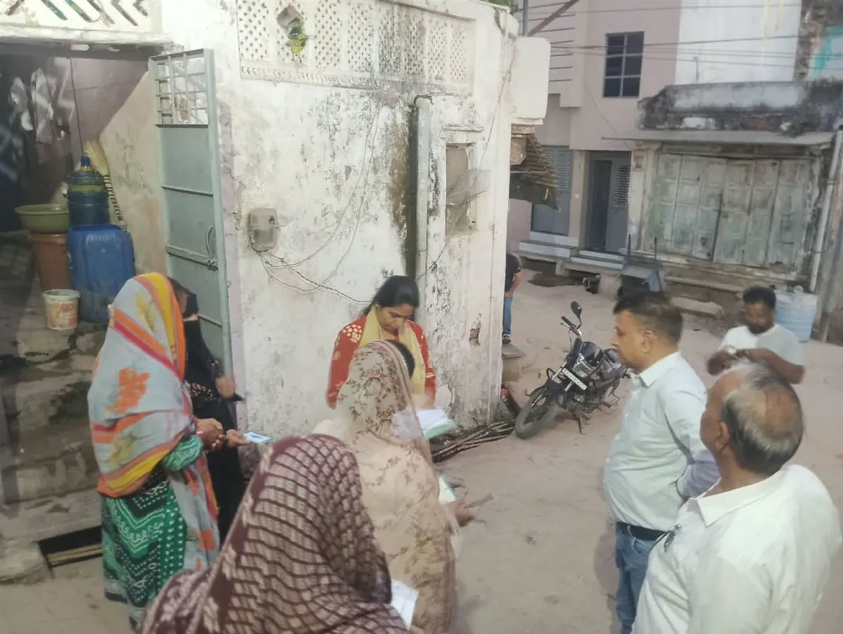 NFSA Rajasthan: Food department team during the door-to-door survey in Dungarpur