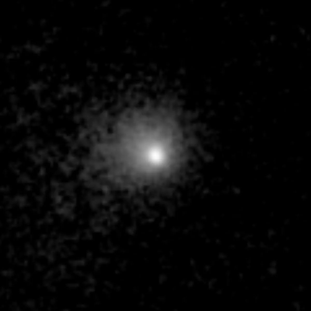 Euclid telescope: A composite of eight Euclid VIS exposures showing the comet's glowing coma