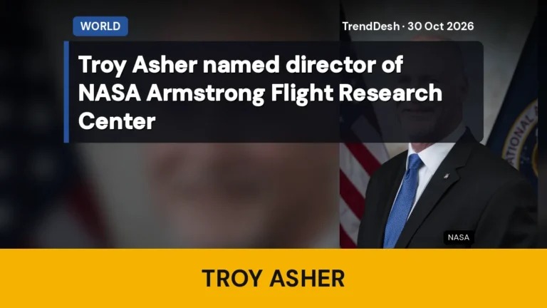 Troy Asher named director of NASA Armstrong Flight Research Center