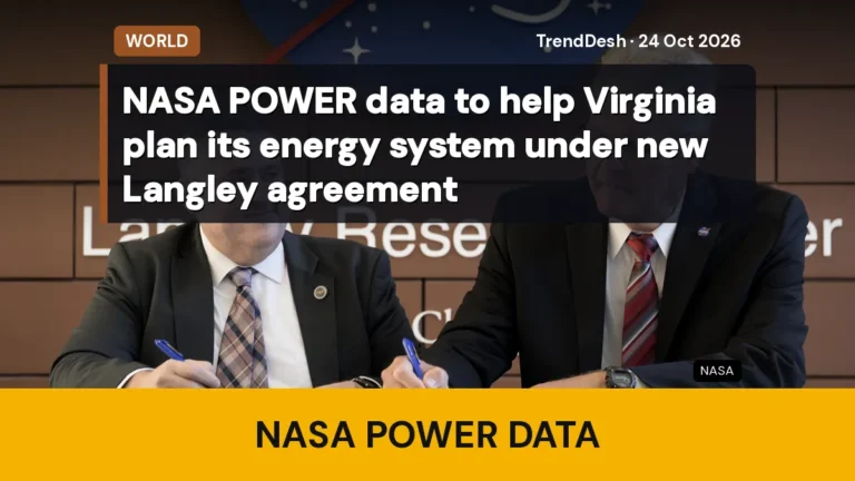 NASA POWER data to help Virginia plan its energy system under new Langley agreement