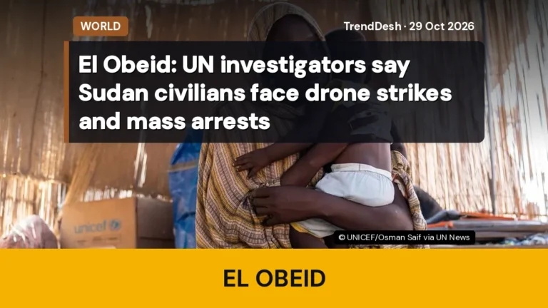 El Obeid: UN investigators say Sudan civilians face drone strikes and mass arrests