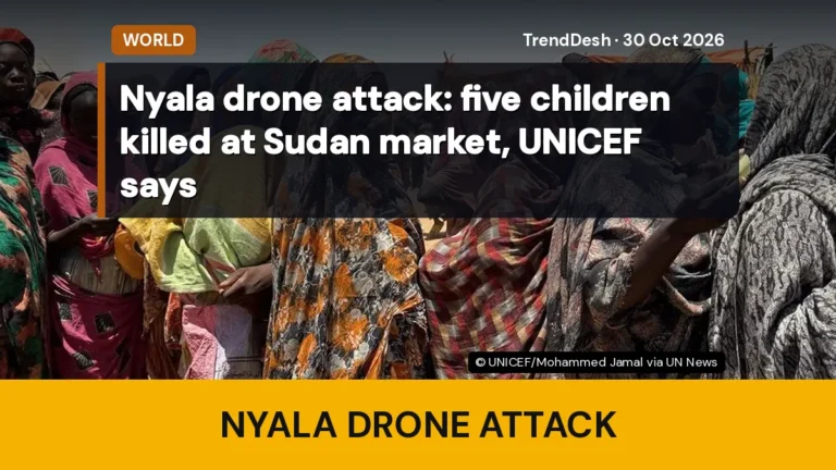 Nyala drone attack: five children killed at Sudan market, UNICEF says