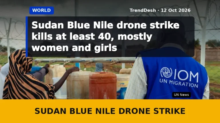 Sudan Blue Nile drone strike kills at least 40, mostly women and girls