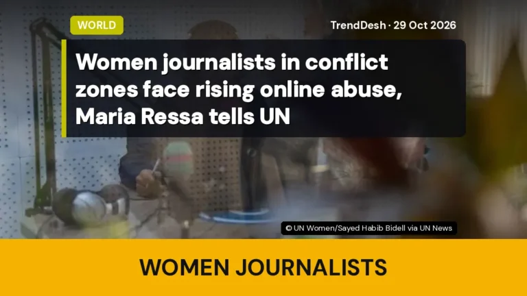 Women journalists in conflict zones face rising online abuse, Maria Ressa tells UN