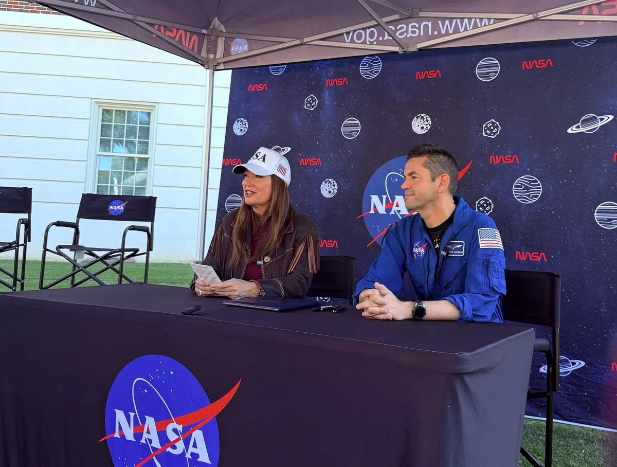 NASA USDA agreement: US Secretary of Agriculture Brooke Rollins (left) and NASA Administrator Jared Isaacman sign the memorandum of understanding in Tuscaloosa