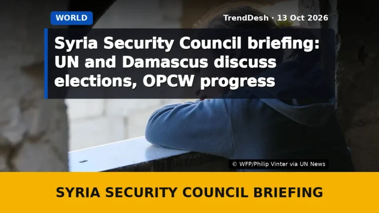 Syria Security Council briefing: UN and Damascus discuss elections, OPCW progress