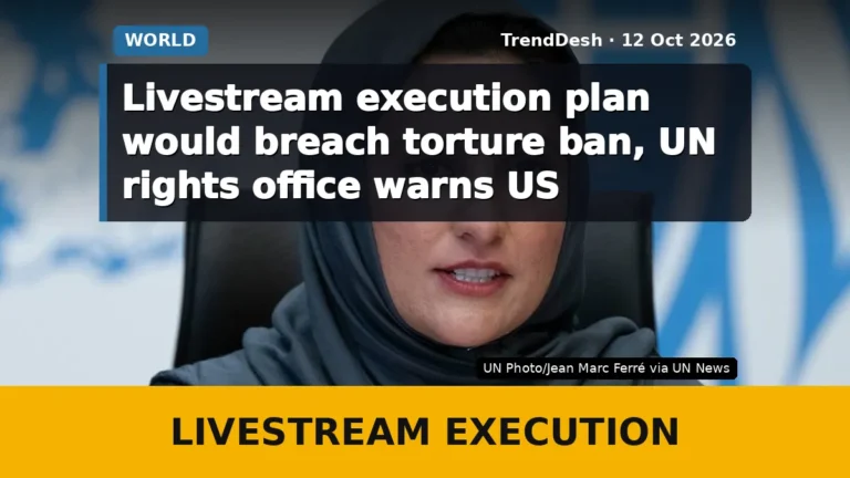 Livestream execution plan would breach torture ban, UN rights office warns US