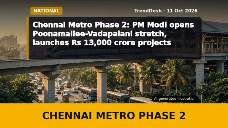 Chennai Metro Phase 2: PM Modi opens Poonamallee-Vadapalani stretch, launches Rs 13,000 crore projects